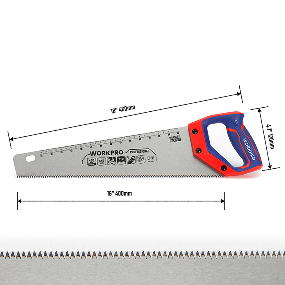 Rankinis pjūklas Workpro 16" 40 cm